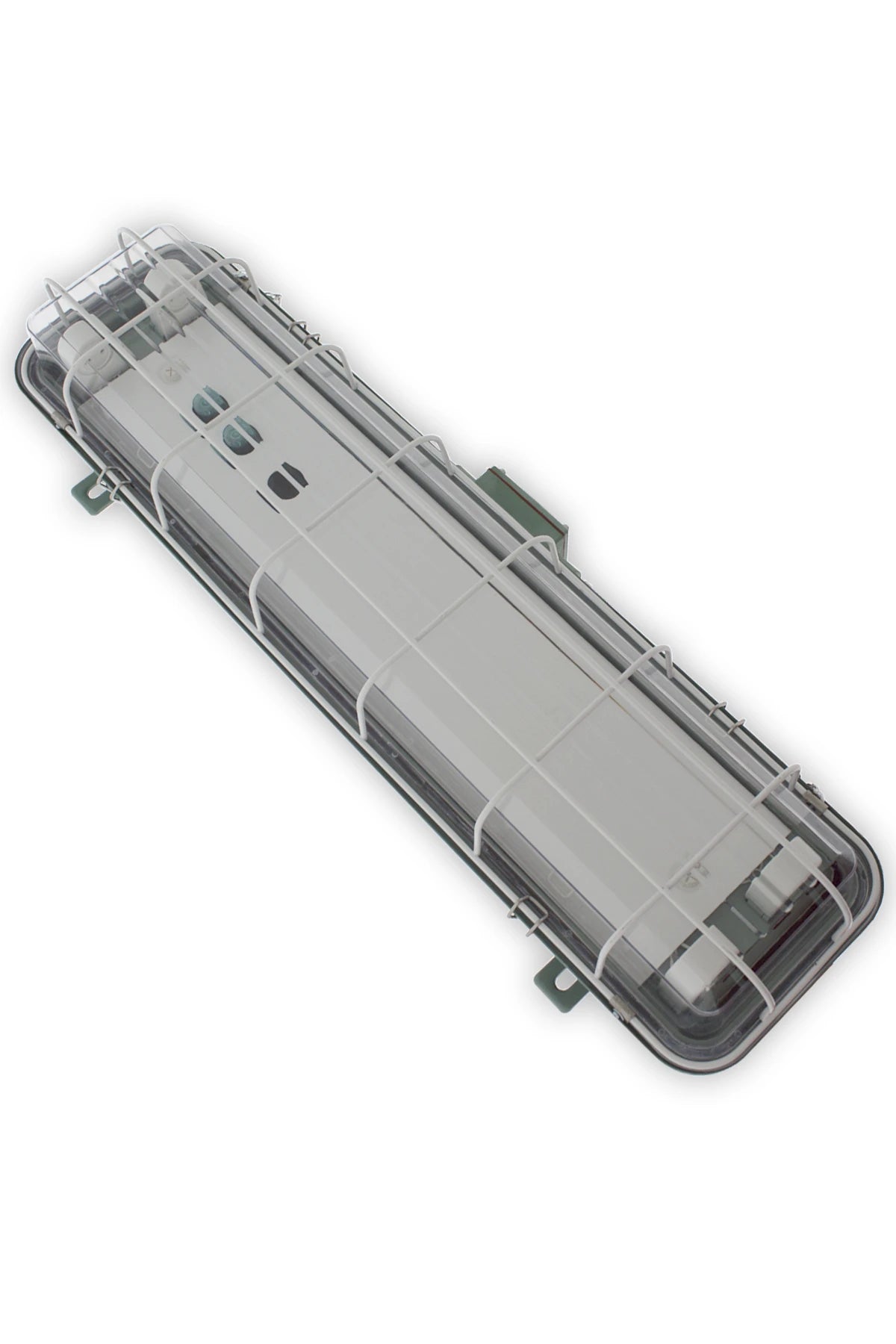Calex Marine Fixture with 2x Led-tube 600mm 100...265V 4000K "Cool White" IP56 metal body with polycarbonate shade complete with guard