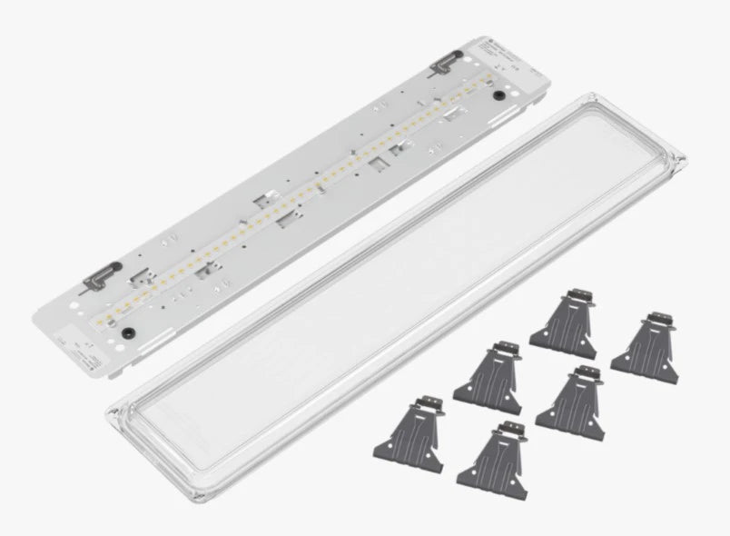 Glamox Kit (645mm), LED Tray/Shade/Clamps 220-240V 50/60Hz 18W 4000K (2678 lumen)