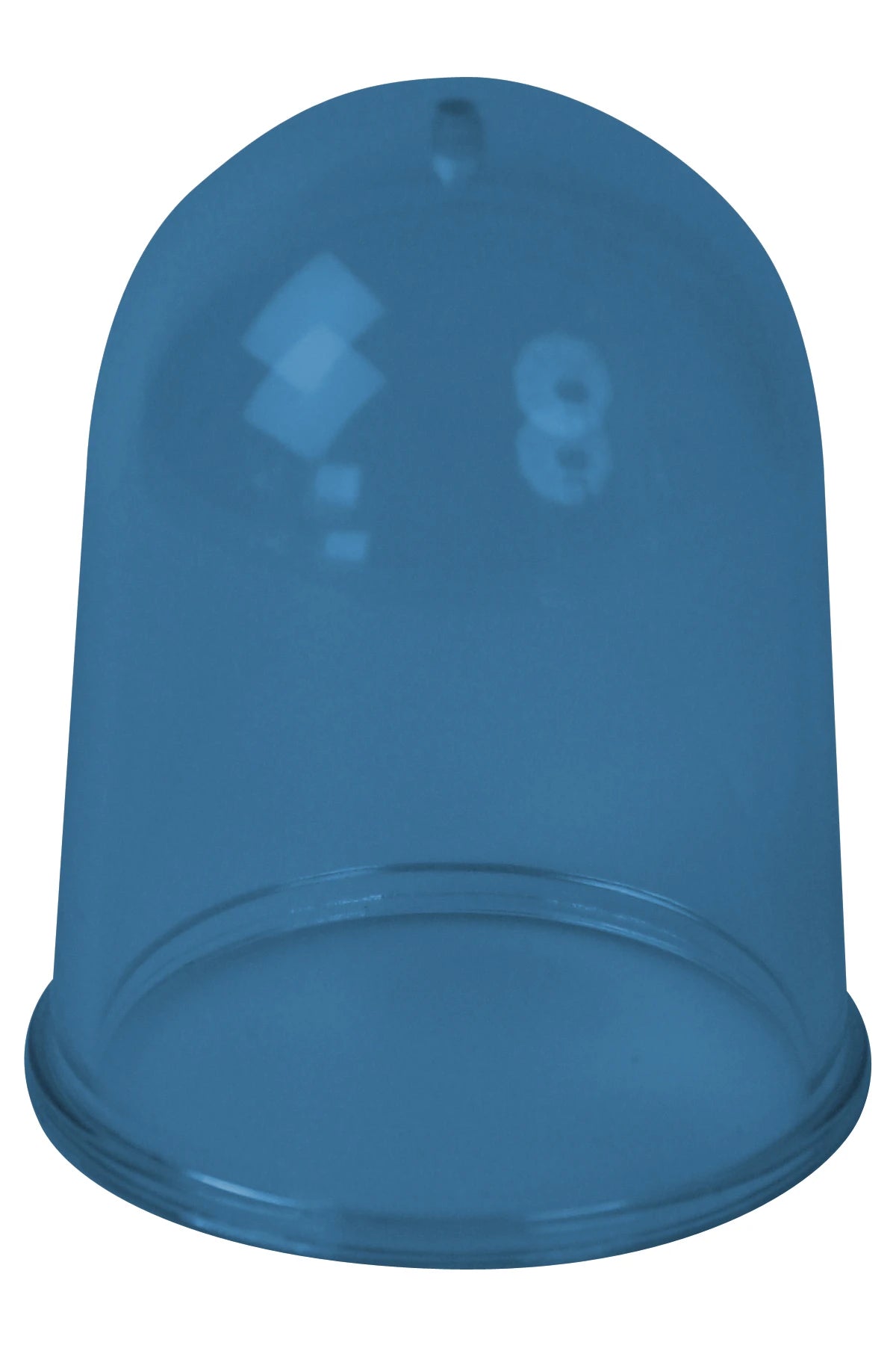 German spare glass globe 94x115mm without drop hole, type 399 blue
