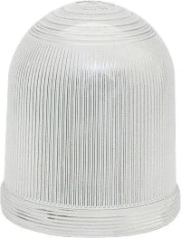 German spare glass globe with screw (M100x2) 100x118mm, type 154(1931CR) PVC structured clear