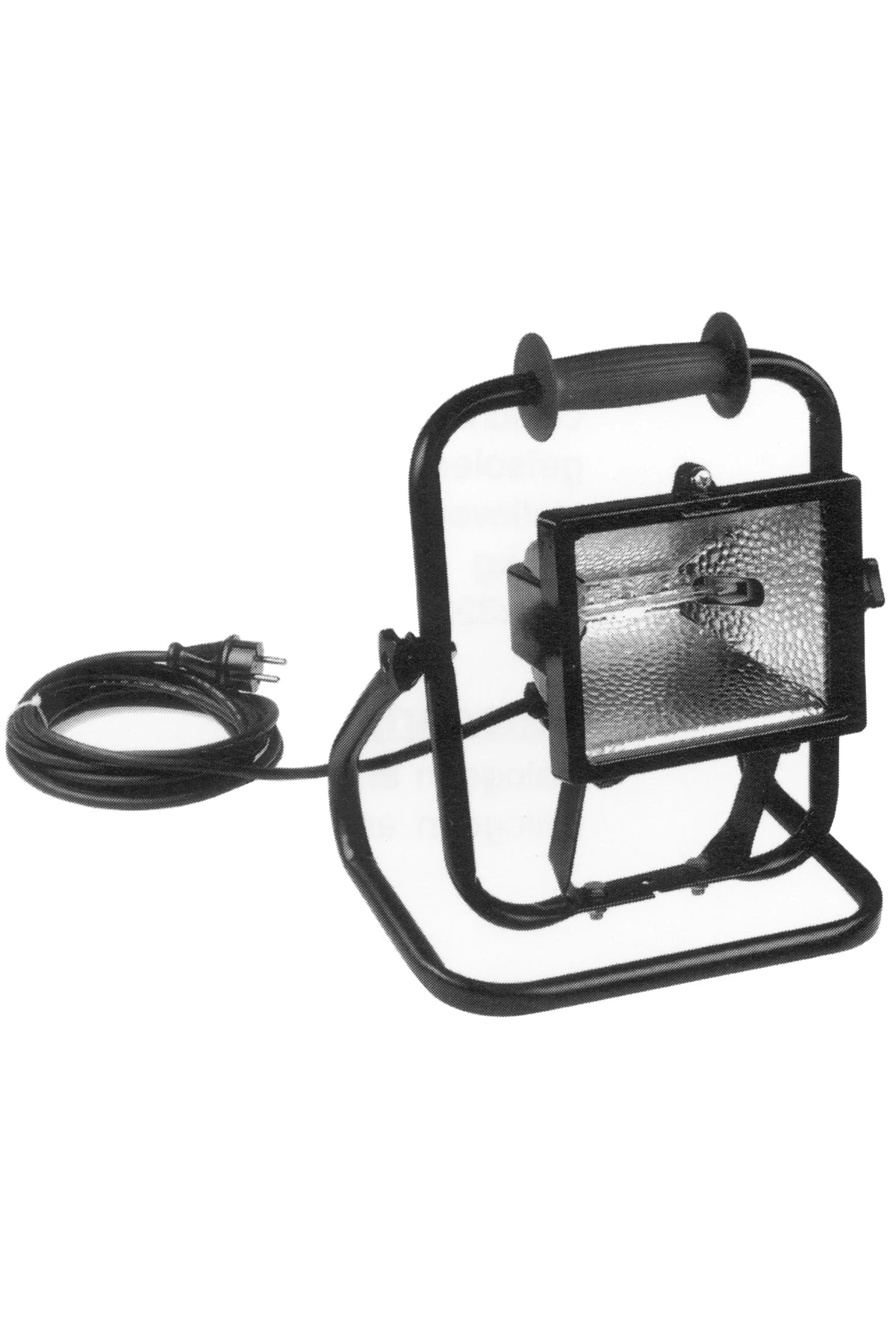 Halogen fixture max. 500W R7s on floor stand with cable and plug