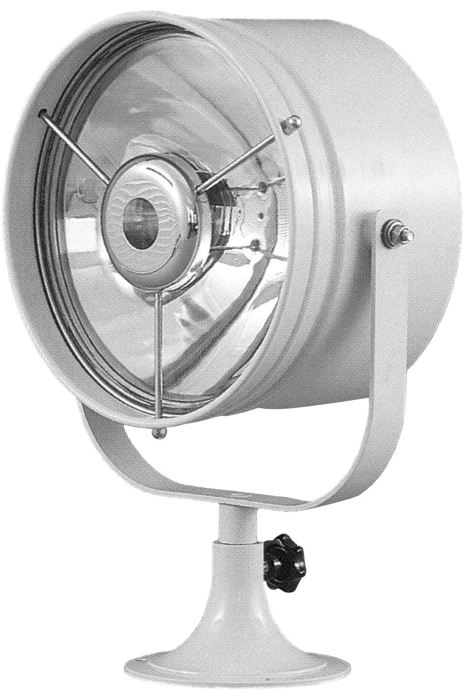 Search light Deck-mounted Ø210x339mm with PAR64 lamp 220V 1000W IPX5