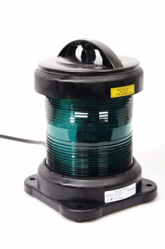 DHR70N Navigation light single - Fishing Green 'Hoistable' + certificate without lamp
