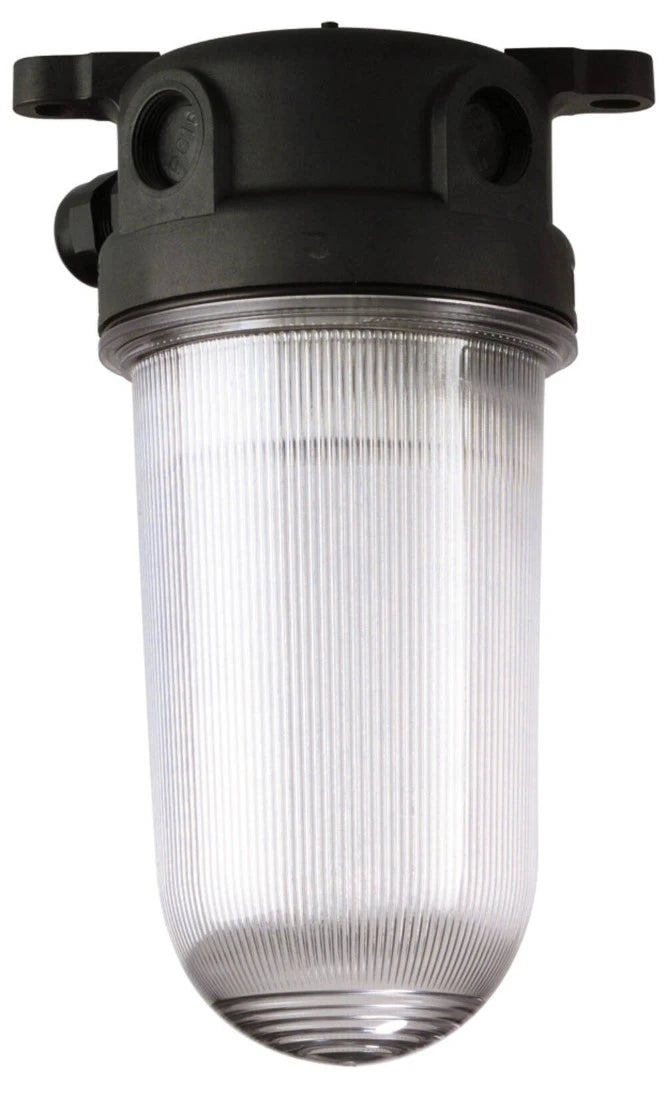 Flashing Light with LED flash lamp 85-265V AC 30W 160/min E27, clear IP67, with 2 glands M20