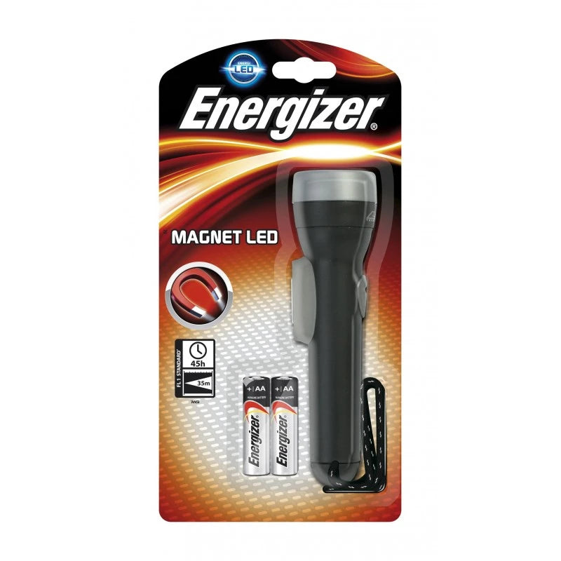 Energizer LED Flashlight with magnet, Including 2-cells AA