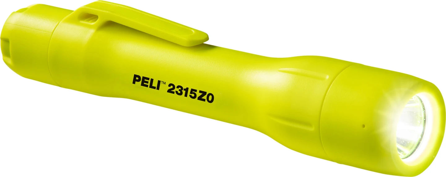 Peli LED Flashlight ATEX type 2315Z0, helmet holder & 2-cells AA included