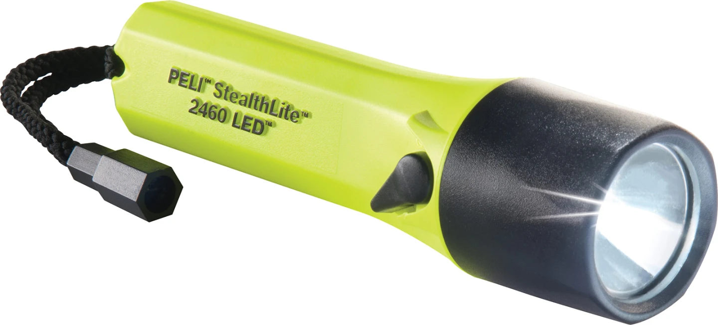 Peli Flashlight Rechargeable 2460 LED StealthLite, 4-cells NiMH AA included