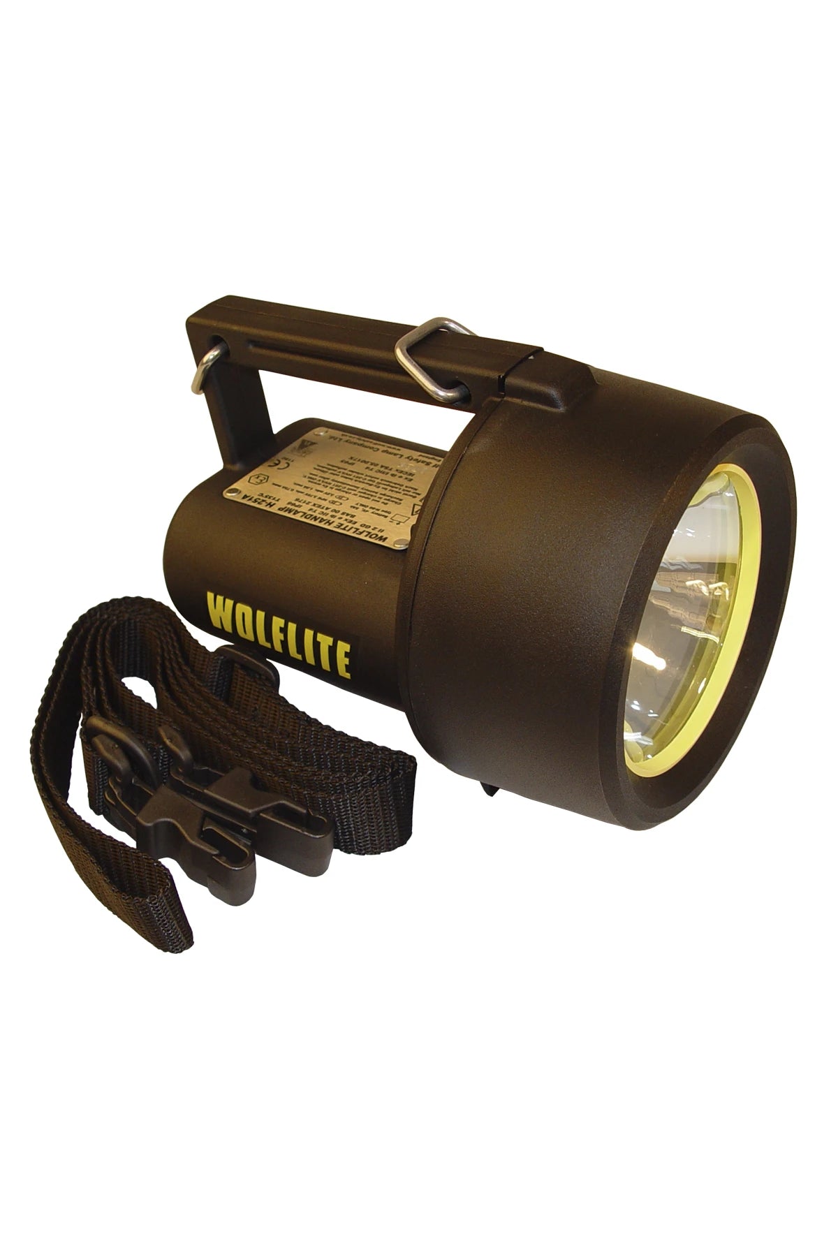 Wolflite Rechargeable Handlamp H-251ALED zone 1 with shoulder strap, Battery 4V 5Ah included "ATEX II 2GD EEx e ib IIC T4"