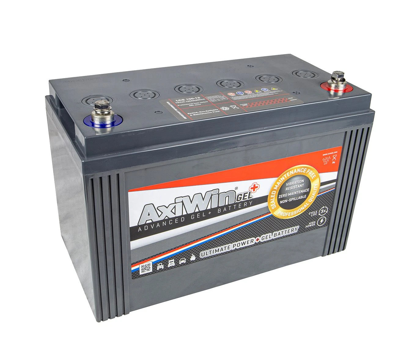 Calex Marine GEL Battery maintenance-free 12V 100AH 332x174x220mm Terminal M8, type AWG100-12