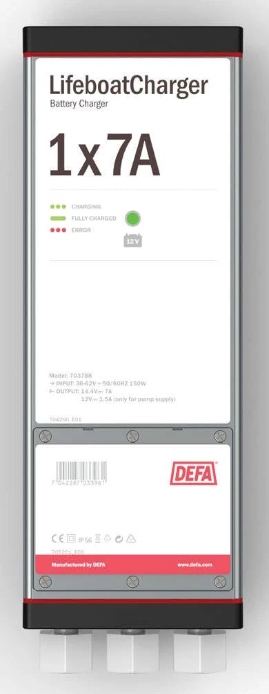 Defa Battery charger 36-62V 50/60Hz - 12V DC 7A IP56