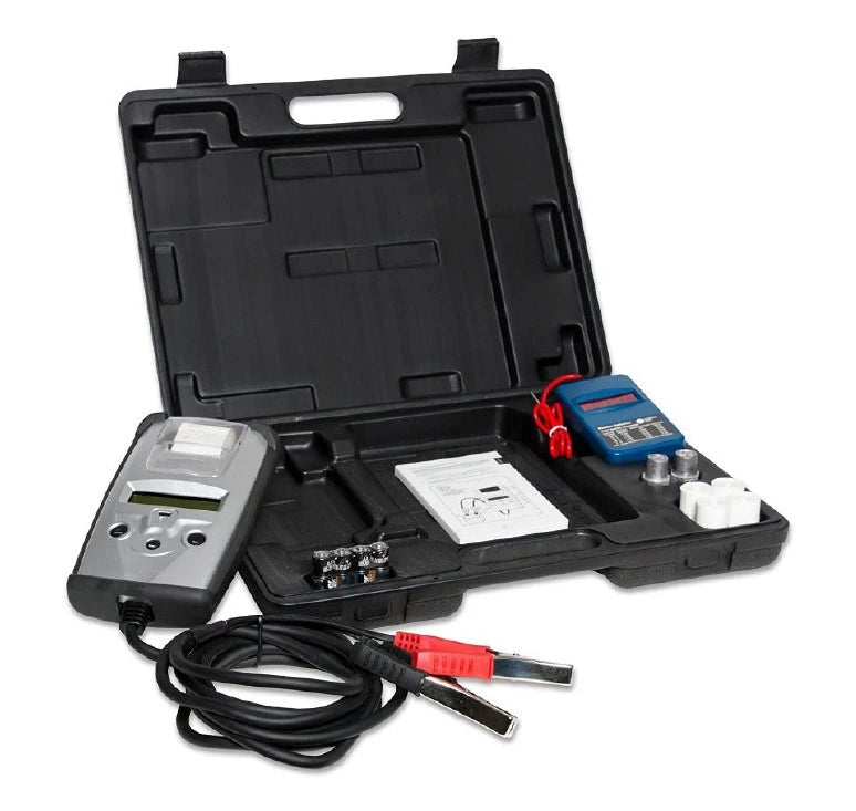 Battery Tester 6, 12 & 24V, Test range 7 - 230 Ah, complete with printer in case