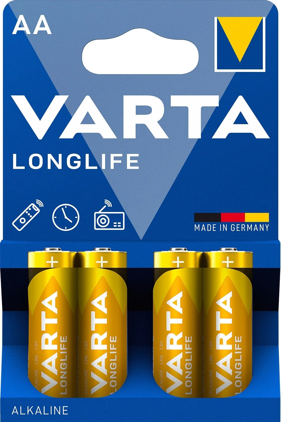 Varta LongLife Alkaline AA LR06 1,5V, on blister 4pcs