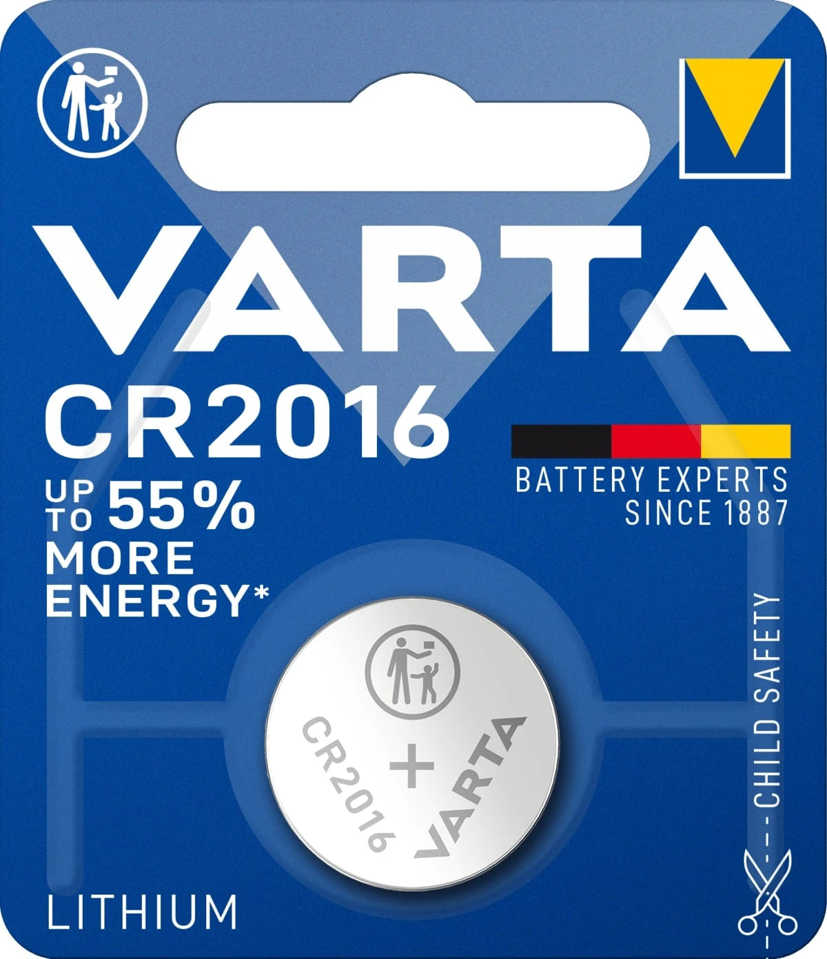 792419 | NE-102419 - Varta Button cell Lithium CR2016 3V Ø20x1,6mm