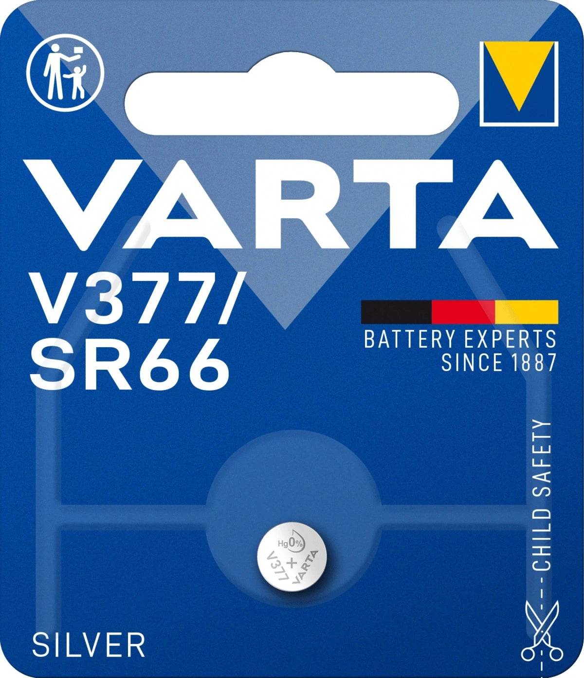 Varta Button cell V377 1,55V Ø6,8x2,6mm