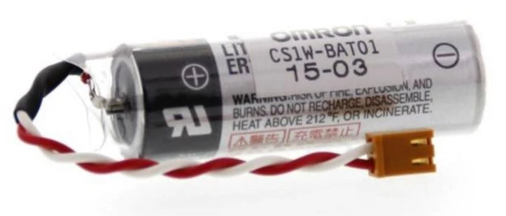 Battery Lithium (like Omron) CS1W-BAT01 - 3,6V, with cable/connector