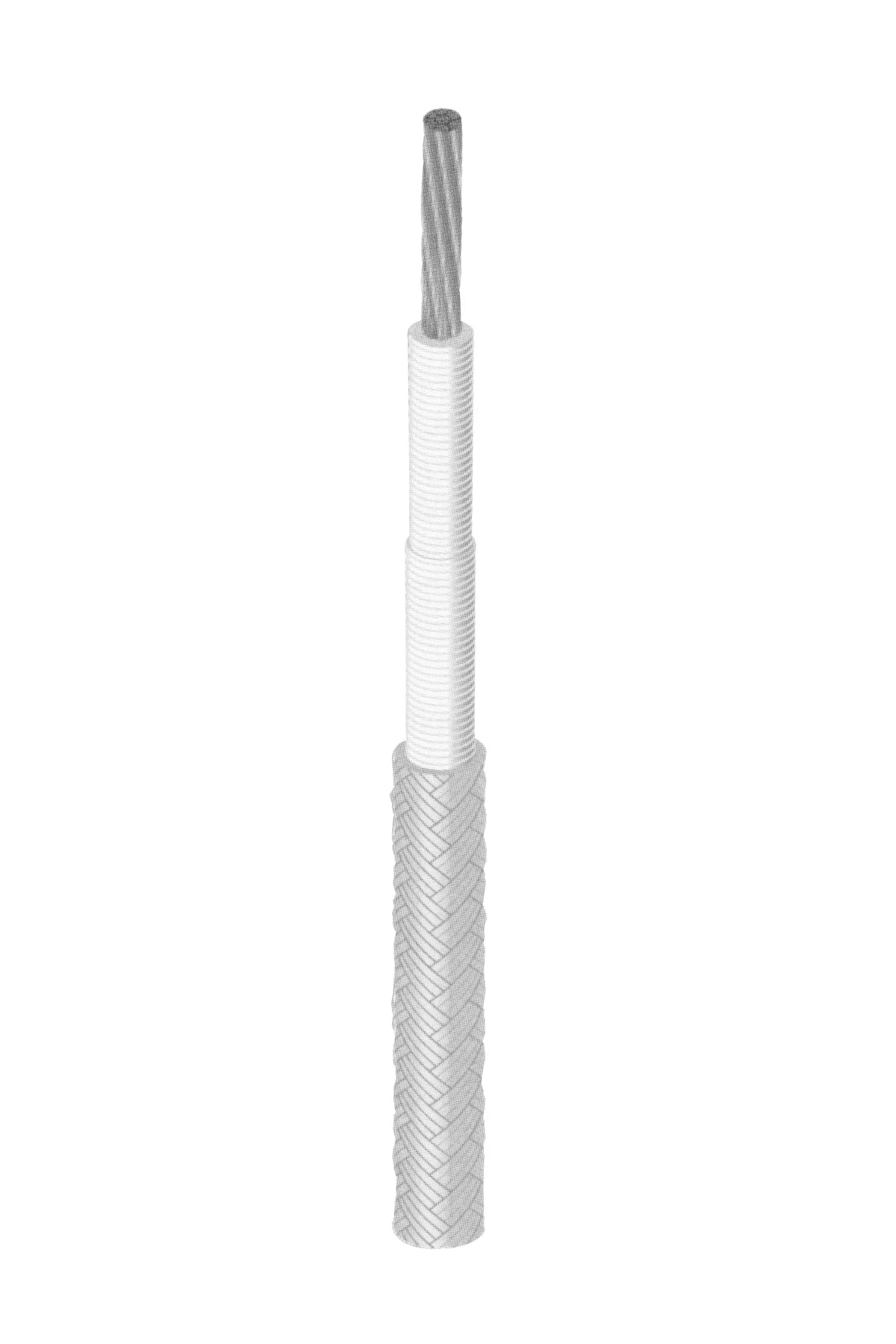 Heat resistant cable 1x2,5 mm² max. 400°C, Grey