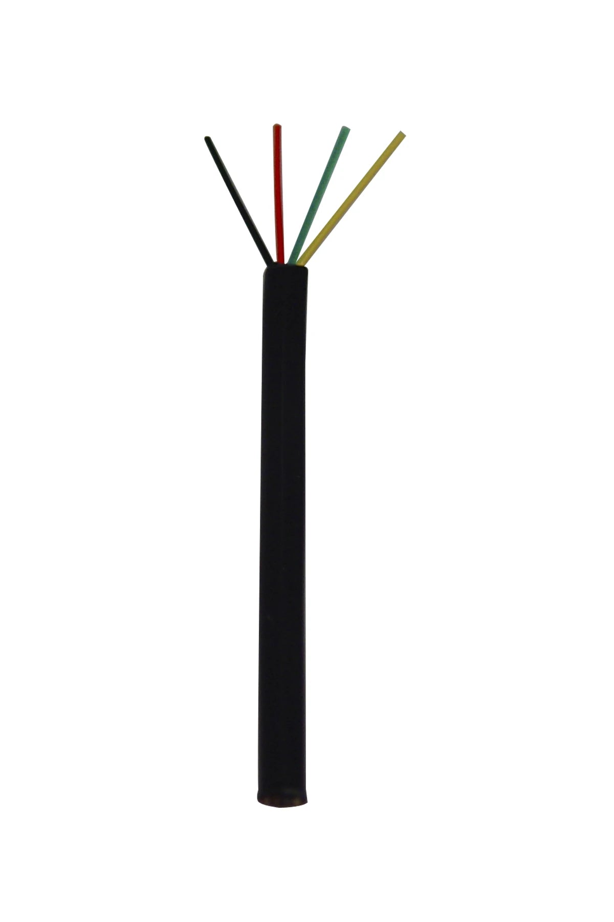 Telephone cable modulair 4 core flat 0,075 mm², Black