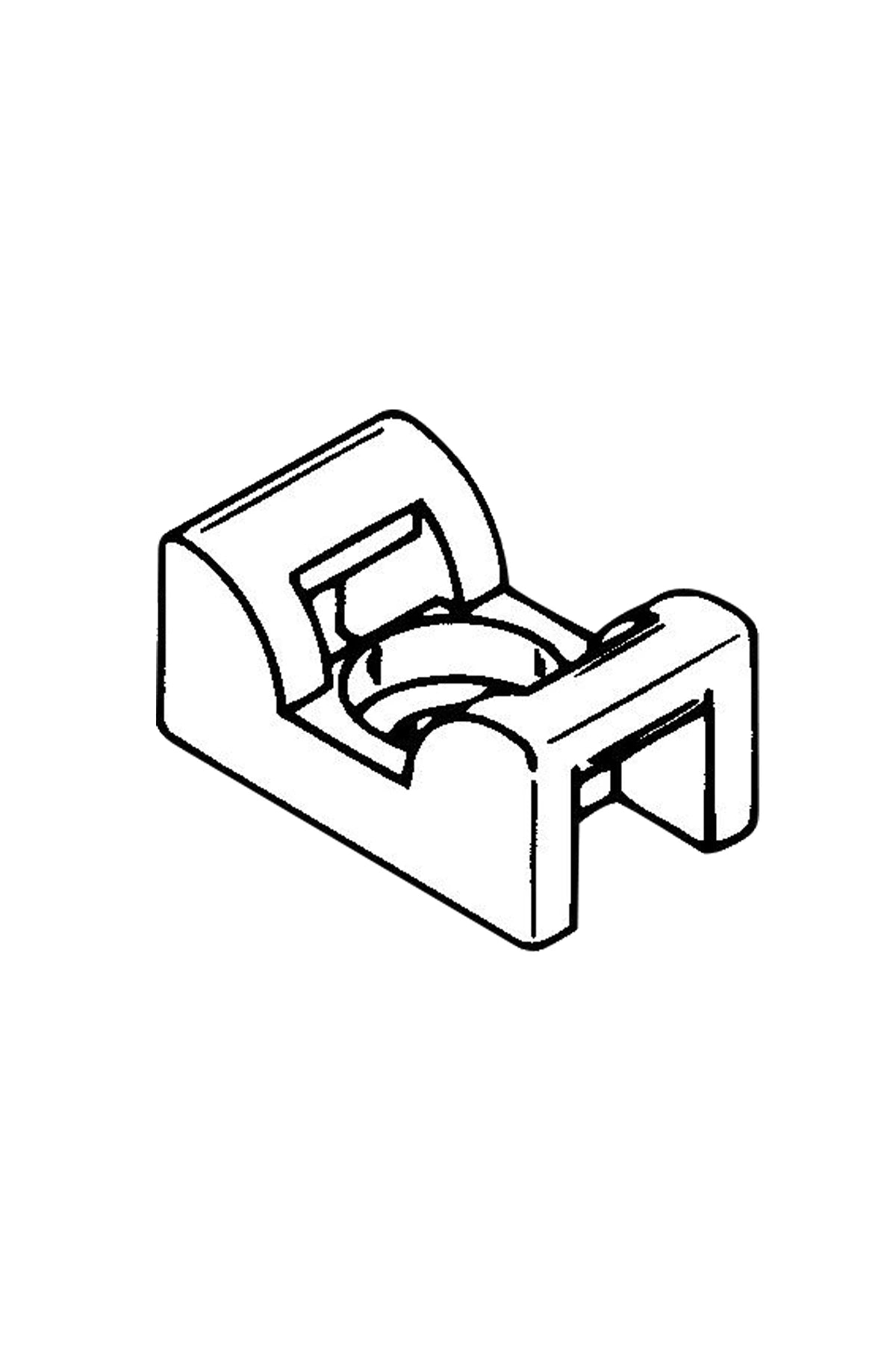Screw mounting base 17,0x11,1mm for Tie width up to 4,8mm