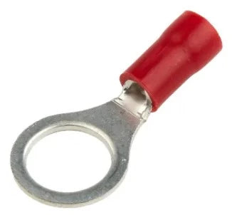Ring terminal M10 pressing type, red 0,25-1,6 mm²