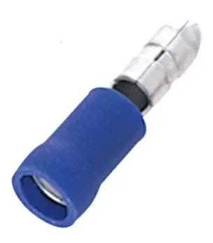 Terminal male plug 4mm pressing type, blue 1-2,6 mm²