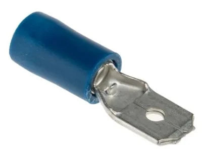 Male snap-on 6,3mm pressing type, blue 1-2,6 mm²