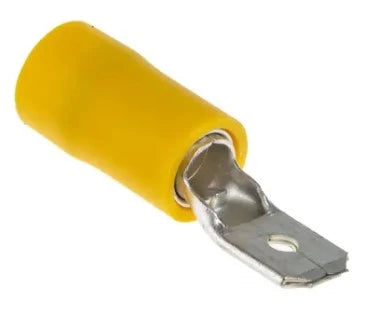 Male snap-on 6,3mm pressing type, yellow 2,7-6,6 mm²
