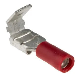 Female snap-on 6,3mm double pressing type, red 0,25-1,6 mm²