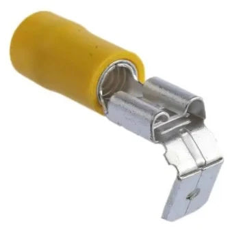 Female snap-on 6,3mm double pressing type, yellow 2,7-6,6 mm²