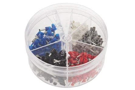 Box, containing insulated Cord-end sleeves 0,5-2,5 mm²
