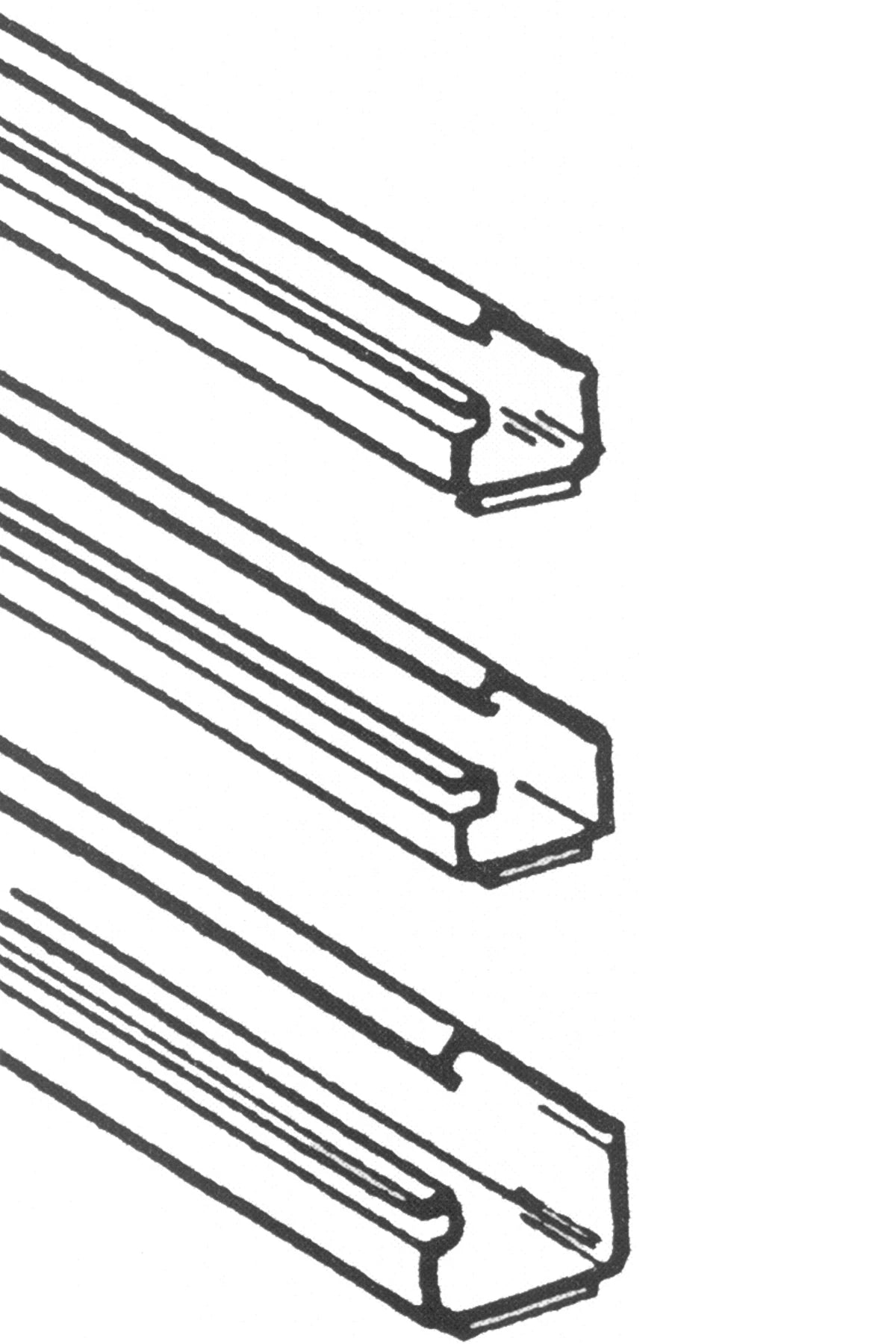 Adhesive Mini Cable trunking white W30xH10 mm, length 2 mtr