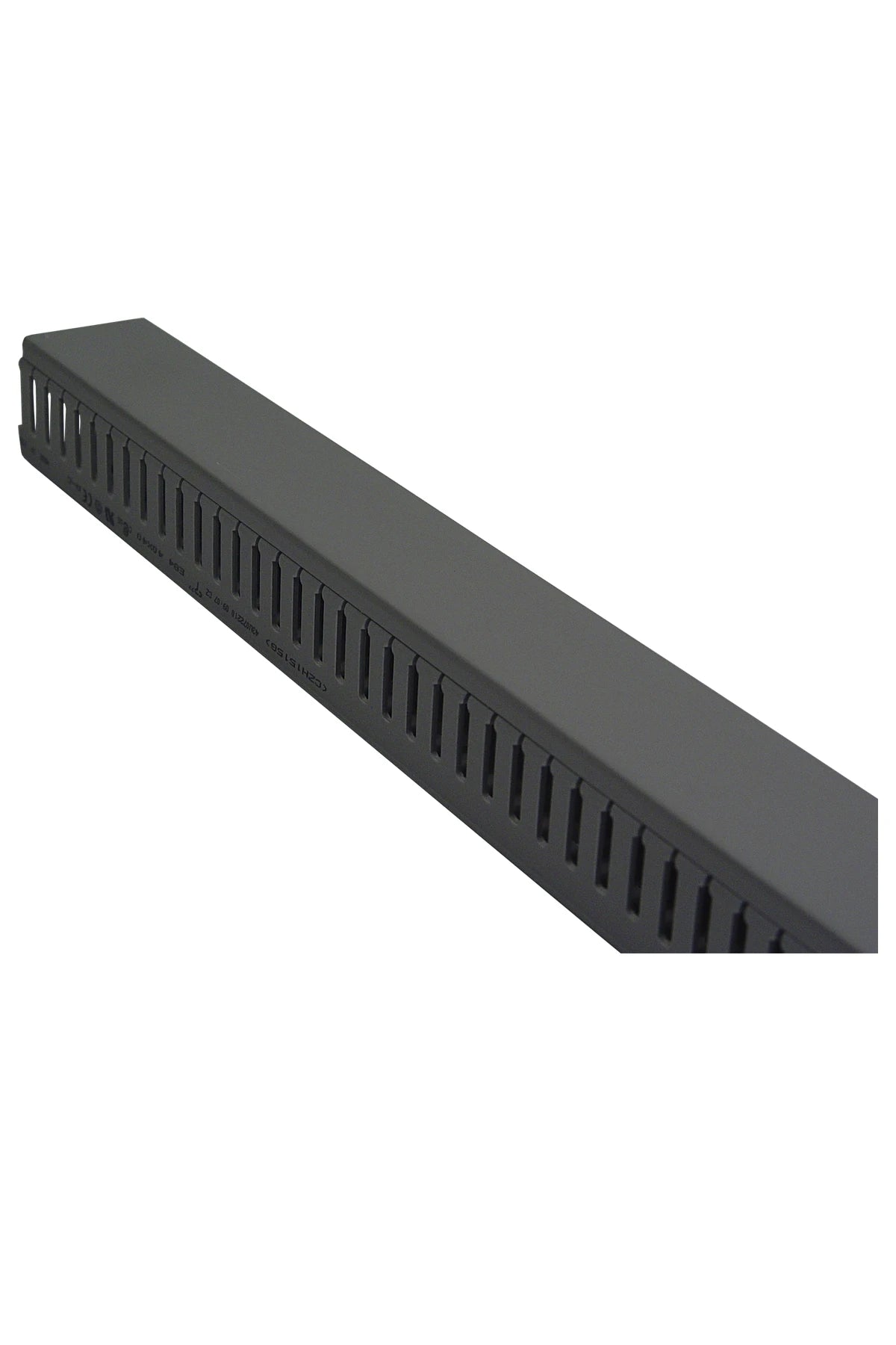Cable trunking W25xH60 mm grey with slots, length 2mtr