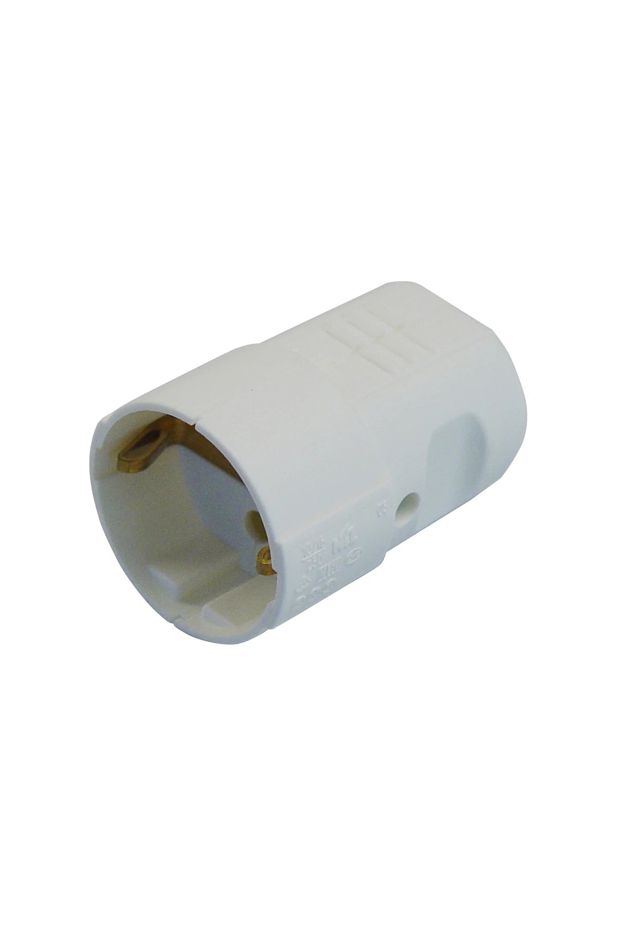 Plug 2 pole/Earth female, white