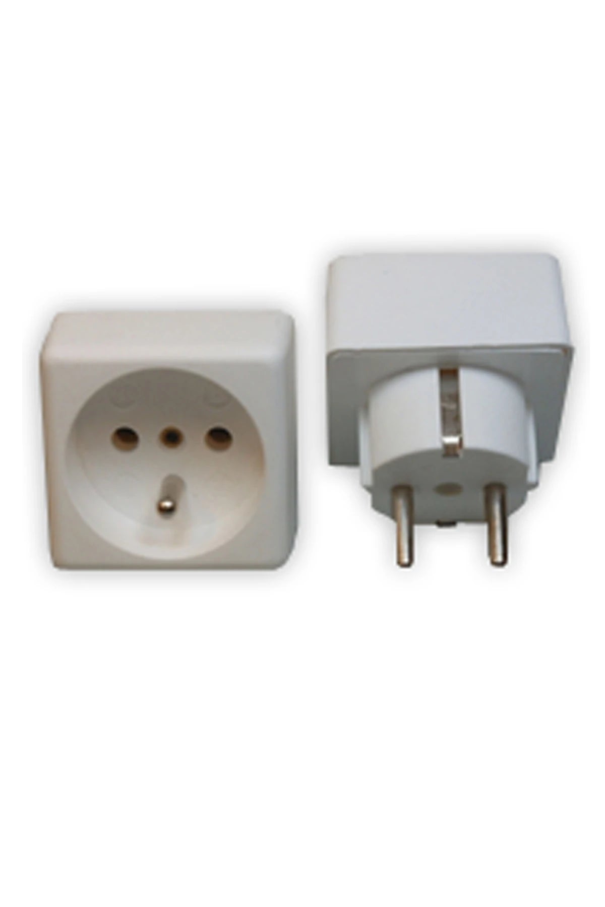 Adaptor-plug European/Schuko to Belgian pin earth
