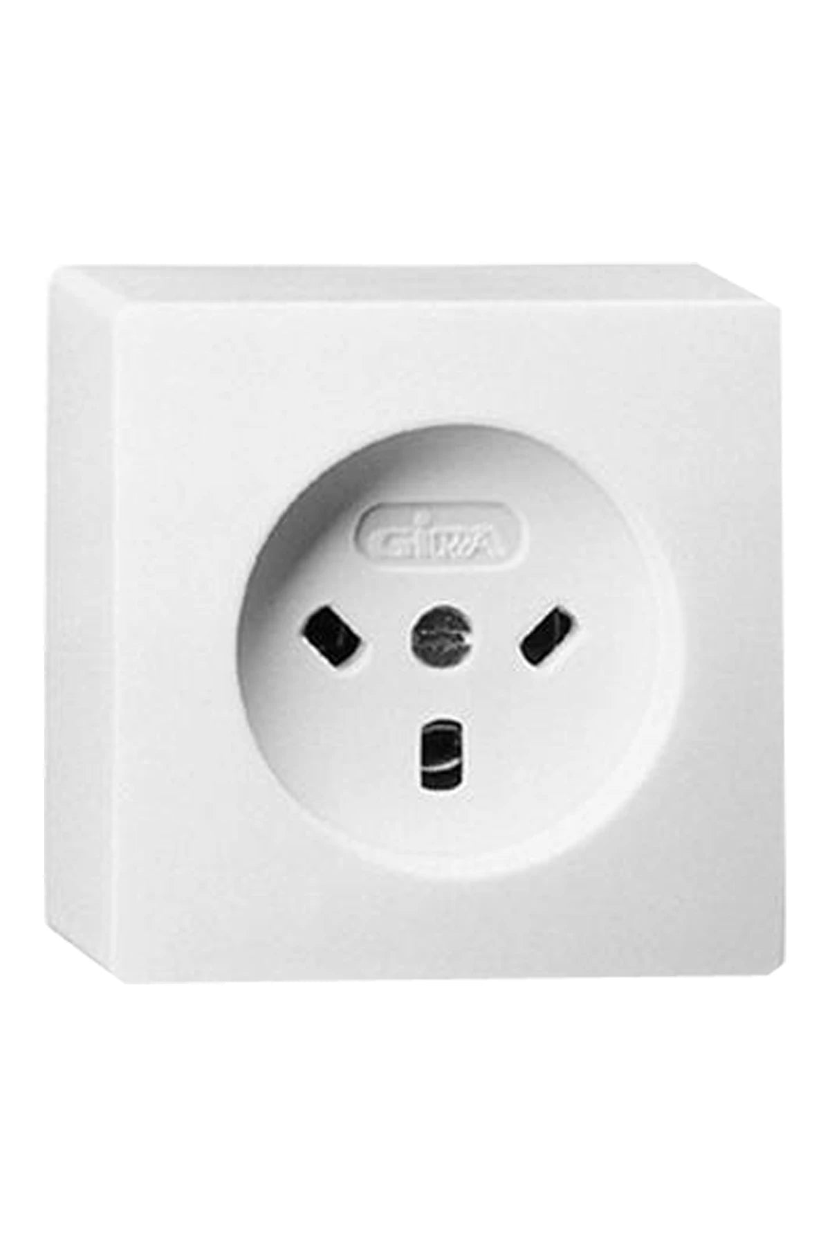 German Receptacle 3-pole for 1-plug, surface mntg