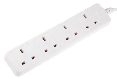 792988 | NE-102988 - British Multiway Receptacle 4-ways 13A 3 flat pins, with cable 2mtr + plug