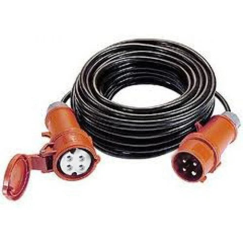 CEE Container Extension cable Male/Female Plug 380/440V 32A 3P+earth 3H IP67, length 20 meter