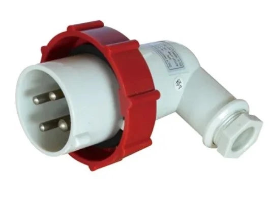 Japanese Cee-Norm Plug 380-415V 16A 3P + E 6H IP56, Right Angle