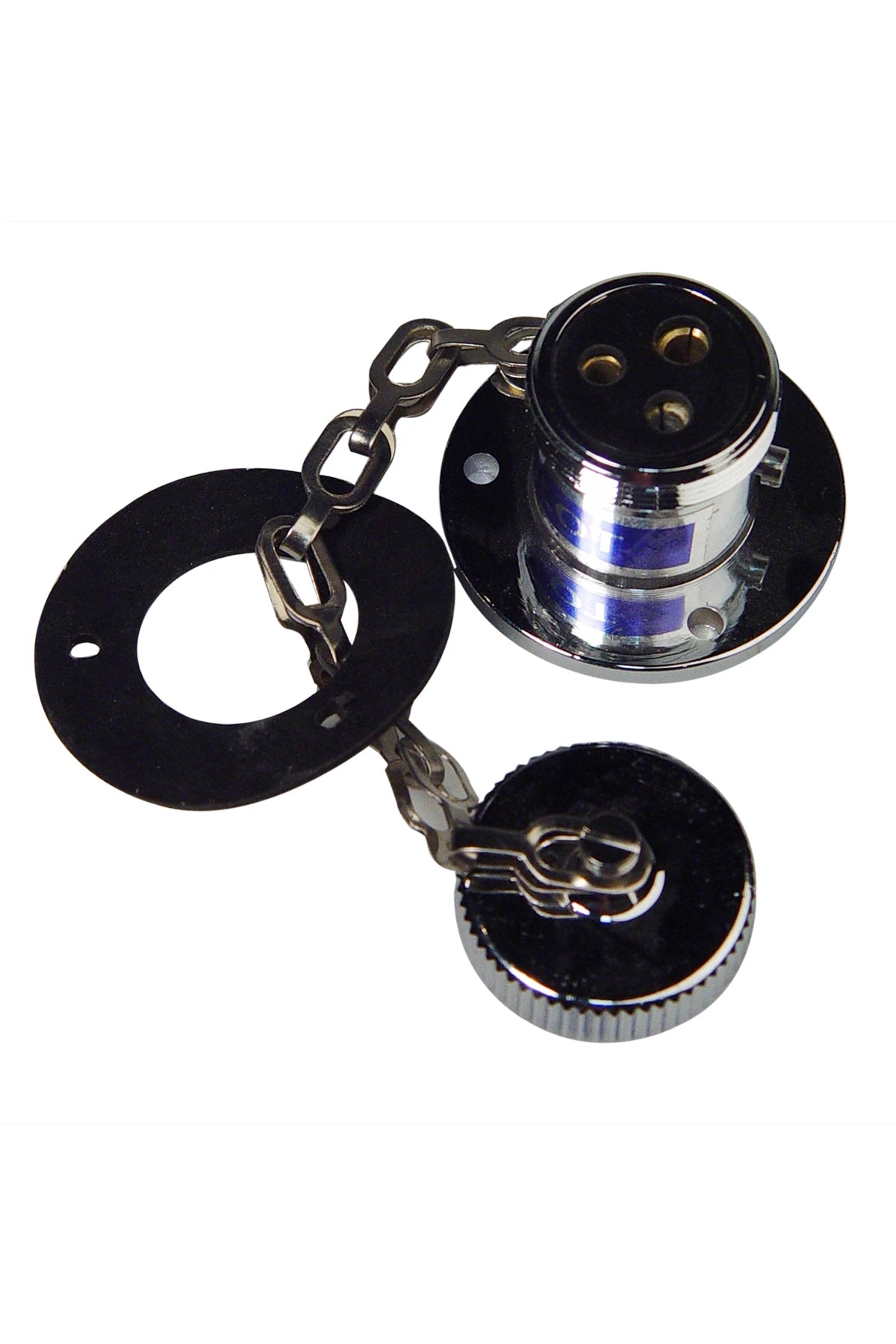 Niphan Receptacle watertight 3-pole 3A, Chrome Brass - surface mntg