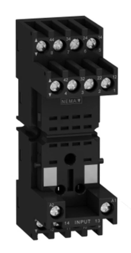 SE Socket for plug-in relay 14-pins RXM2/RXM4/MY2/MY4 type, surface or din rail mounting