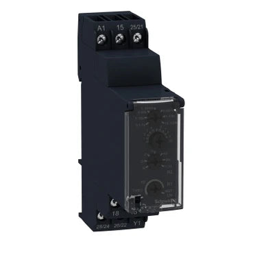 Schneider Universal Timer relay 2x CO Contact, 24V DC, 24...240V AC, RE22R2MMU