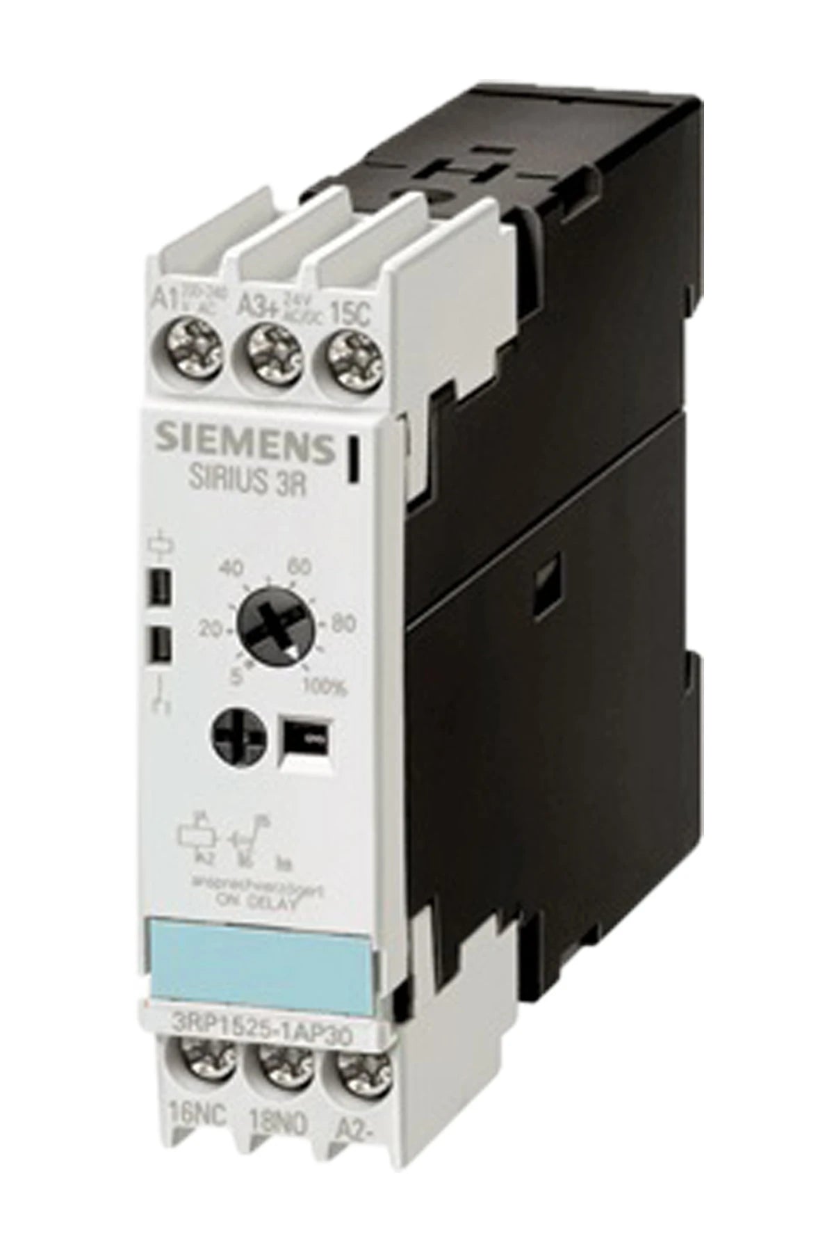 Siemens time relay 3RP1525-1BP30 0,05s-100h 24V AC/DC 200-240V AC 50-60Hz