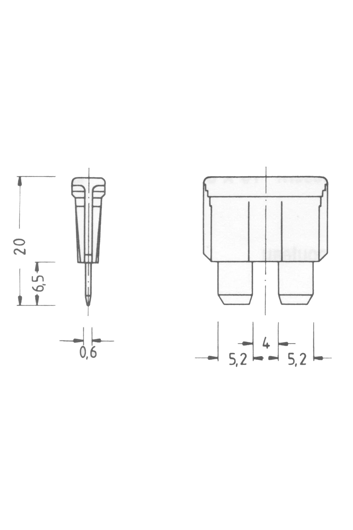 Car fuse plug-in 4A (32V), pink