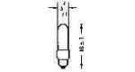 790725 | NE-100725 - LAMP PILOT MINIATURE S5.5-K, 28V 0.6W 5X18MM