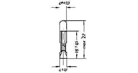 790752 | NE-100752 - LAMP TELEPHONE INDICATOR T4.6, (20) 30V 20MA 4.6X22MM
