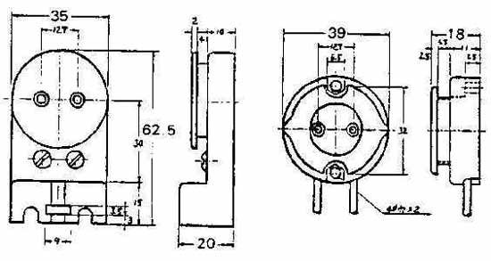 791526 | NE-101526 - FL-LAMP HOLDER SUPPORT-TYPE, PHENOL RESIN 250V 1A 39MM-WIDE