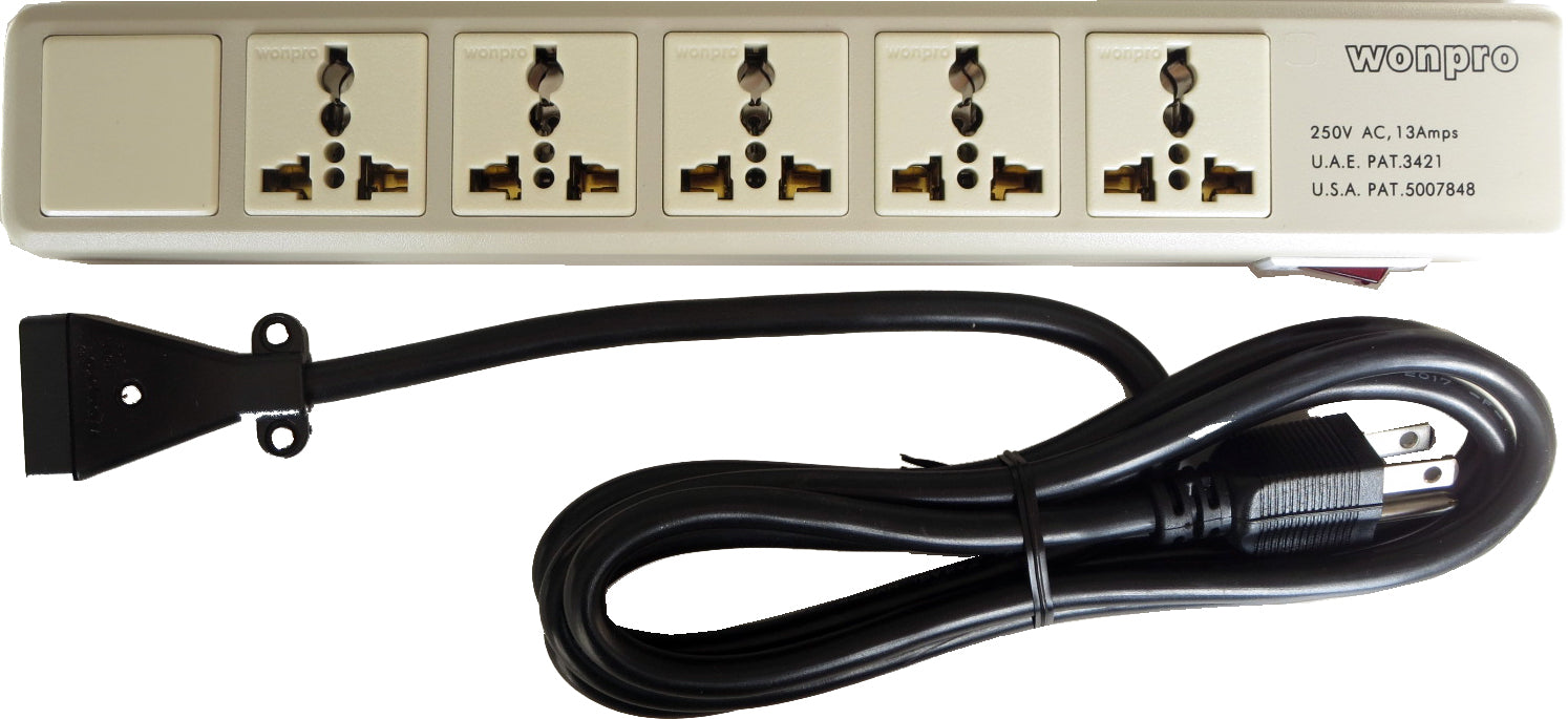 792946 | NE-102946 - RECEPTACLE 3WAYS MULTI PLUG, 2ROUND/3FLAT/2FLAT PINS 5MTR