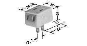 792981 | NE-102981 - RECEPTACLE 2-FLAT PIN 3-WAY, WITH ONE WAY PLUG