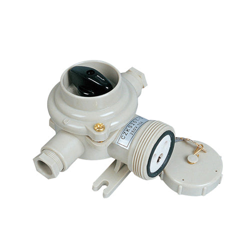 Nylon Marine Switch Socket 24-500V 10A 1/2/3P+E | CZKS201-3
