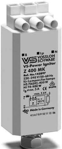 791223 | NE-101223 - Vossloh Igniter serial Z400MK for HS 70-400W, HI 35-400W
