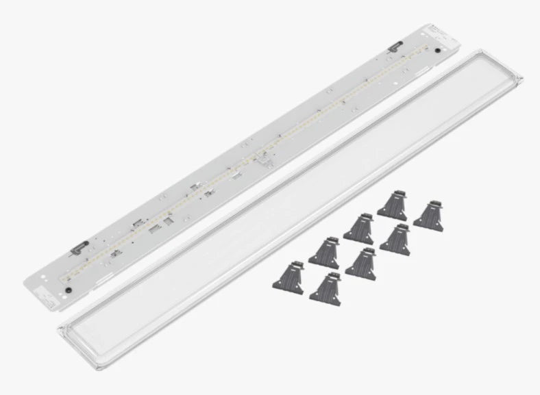 Glamox Kit (1250mm), LED Tray/Shade/Clamps 220-240V 50/60Hz 34W 4000K (5168 lumen)